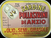 Sardinky ve slunečnicovém oleji 100g Pollastrini